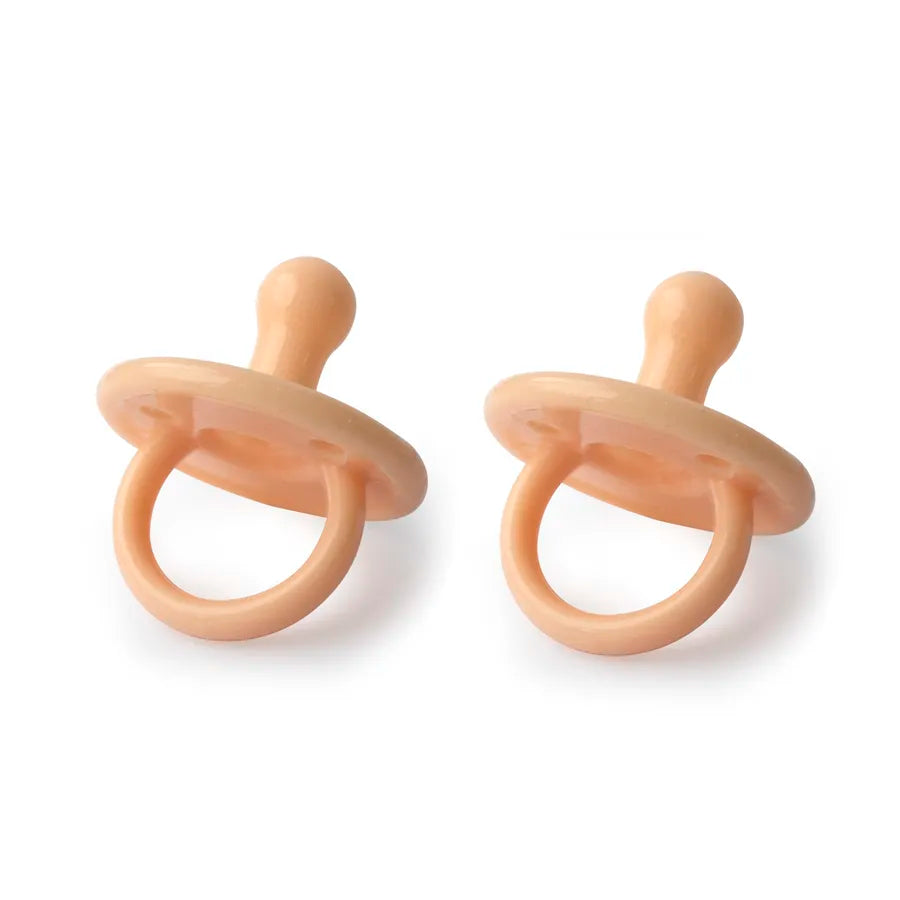 Suzete din silicon, set de 2 bucăți, peach