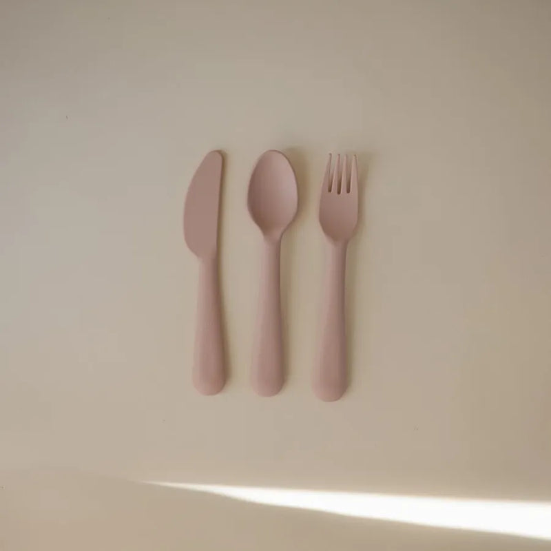 Tacâmuri din PP, set de 3 bucăți, blush