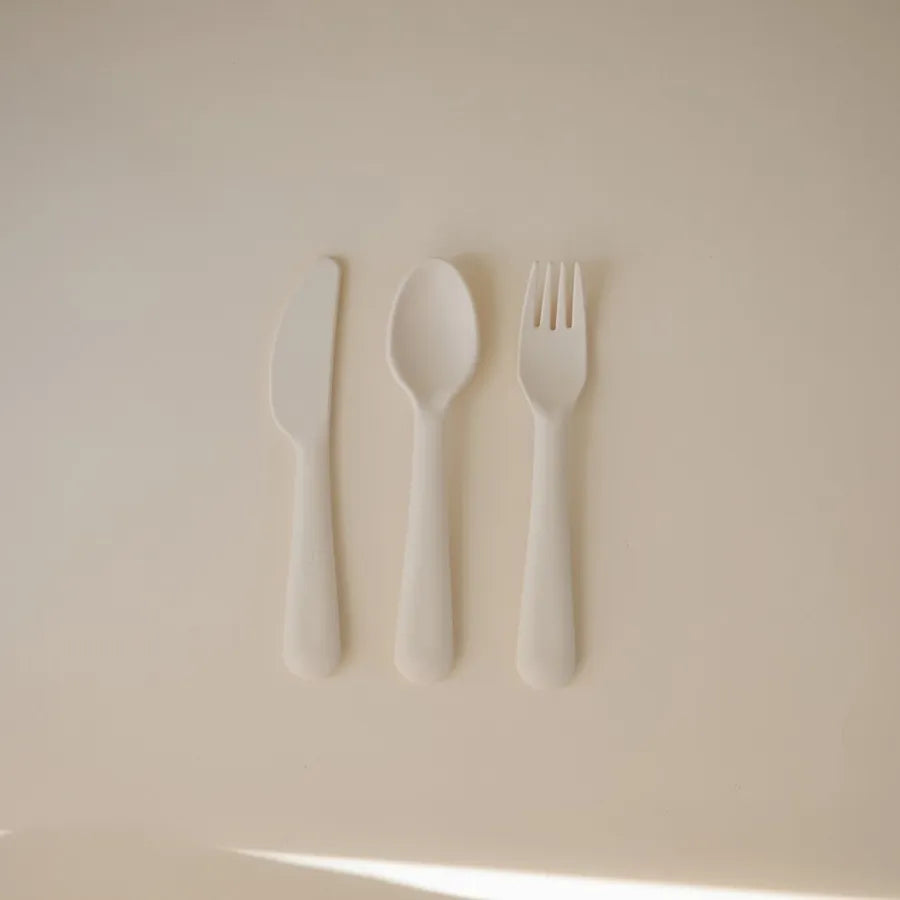 Tacâmuri din PP, set de 3 bucăți, ivory