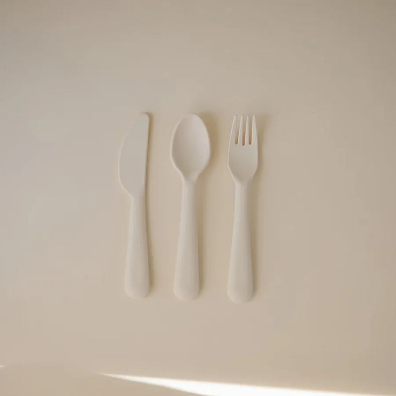 Tacâmuri din PP, set de 3 bucăți, ivory