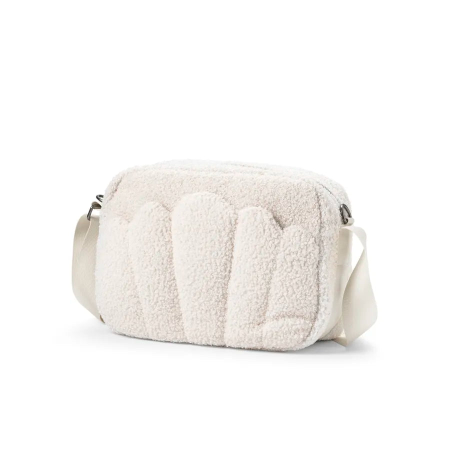 Geantă pentru cărucior, Crossbody, white boucle