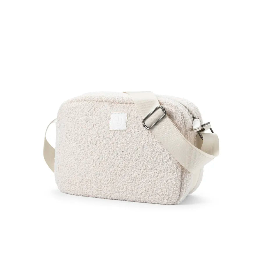 Geantă pentru cărucior, Crossbody, white boucle