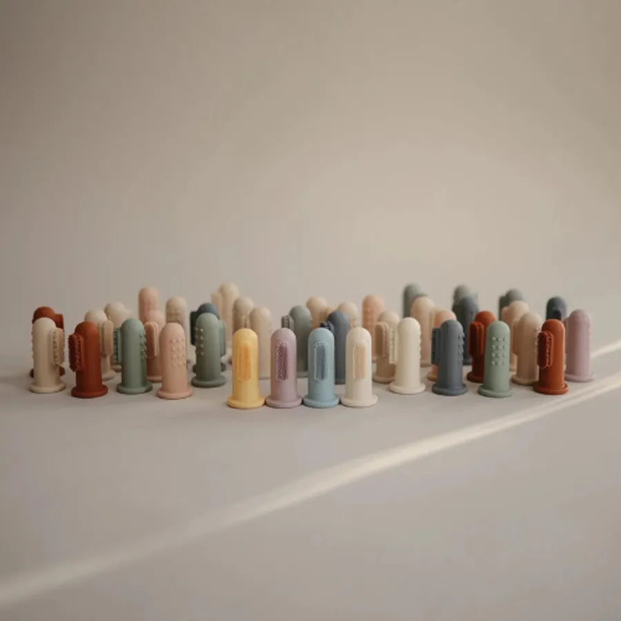 Periuțe de dinți degetar, set de 2 bucăți, clay/shifting sand