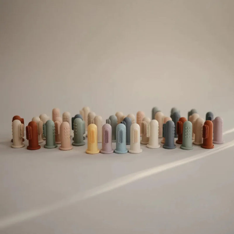 Periuțe de dinți degetar, set de 2 bucăți, clay/shifting sand