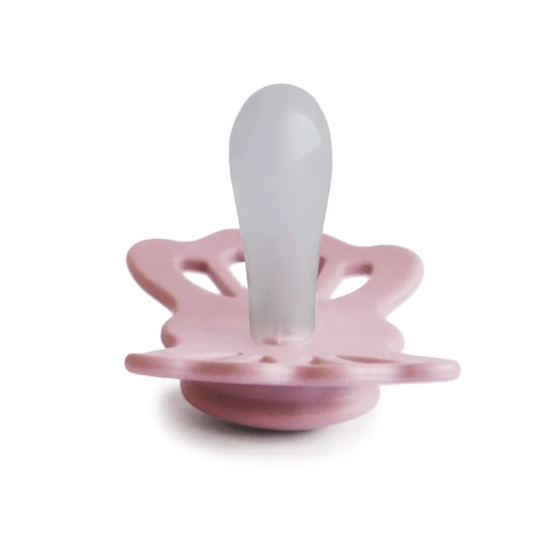Suzetă simetrică din silicon Lucky, baby pink