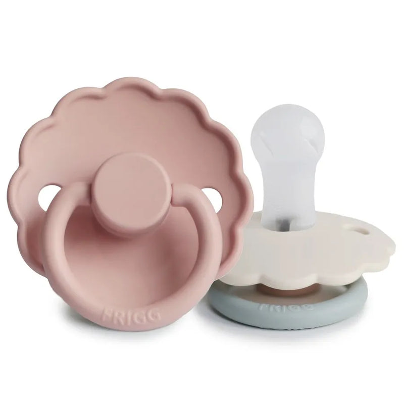 Suzete din silicon Daisy, set de 2 bucăți, blush/cotton candy