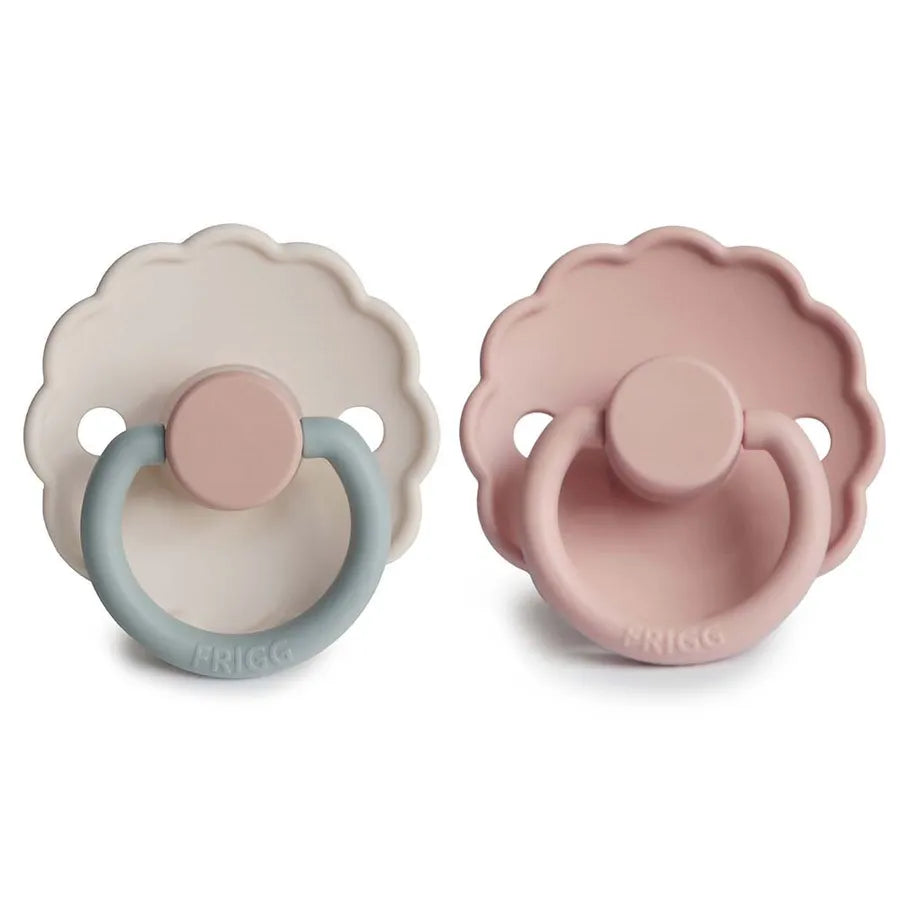 Suzete din silicon Daisy, set de 2 bucăți, blush/cotton candy