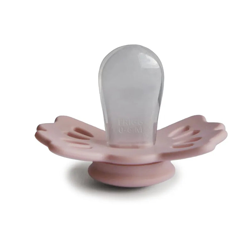 Suzetă simetrică din silicon Lucky, blush