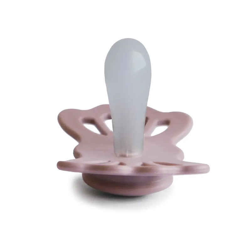 Suzetă simetrică din silicon Lucky, blush