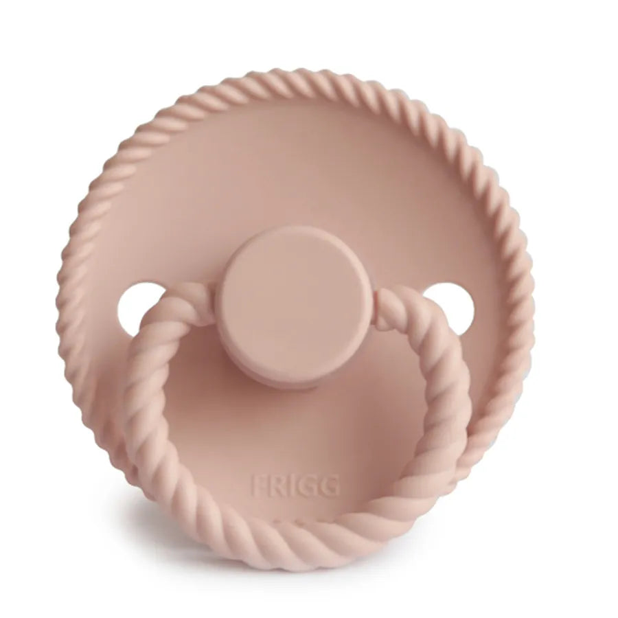 Suzetă din silicon Rope, blush