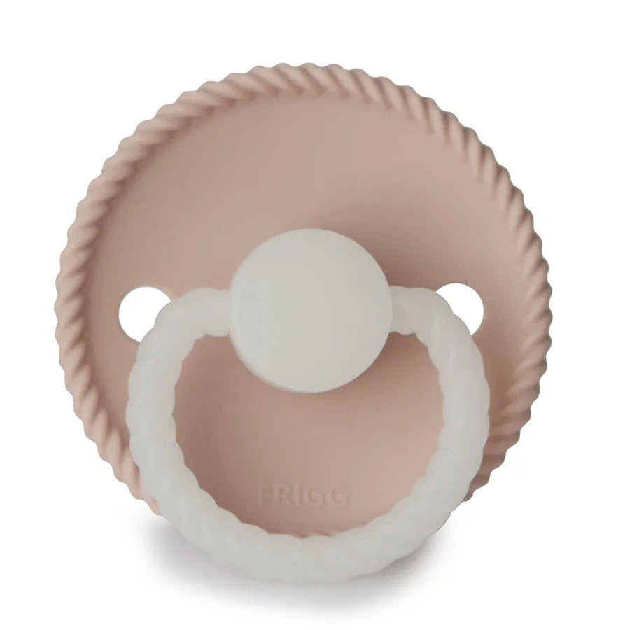 Suzetă din silicon Rope, blush night