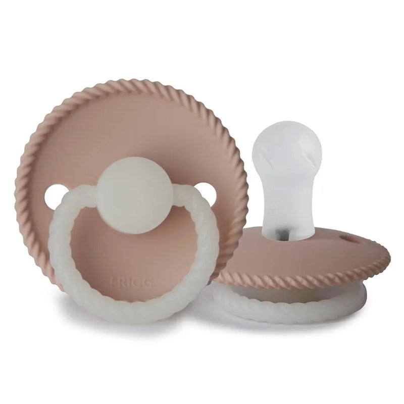 Suzetă din silicon Rope, blush night