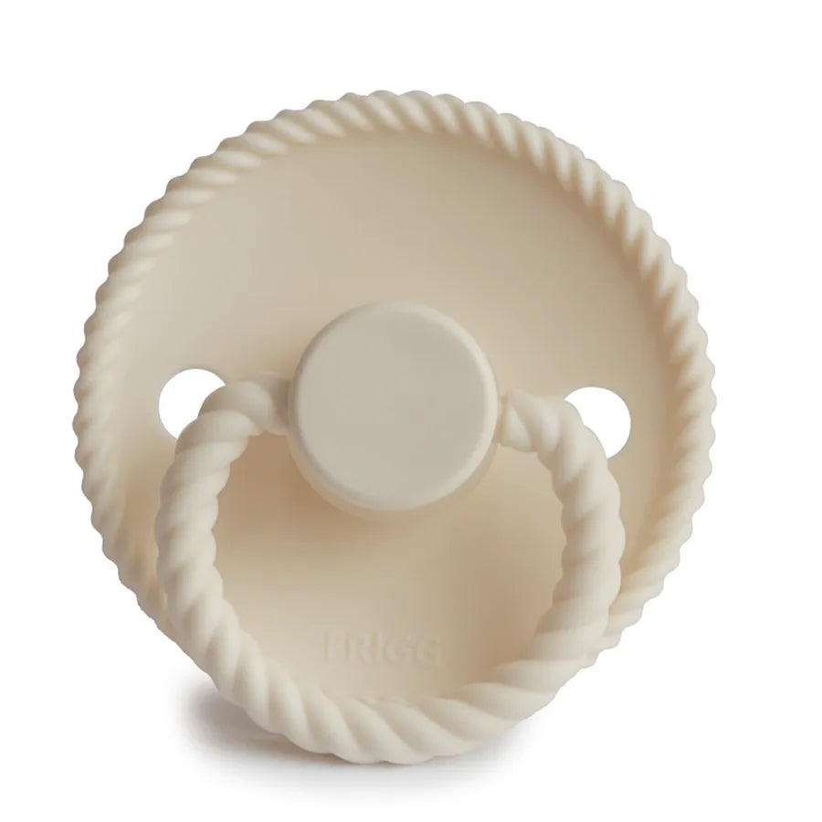 Suzetă din silicon Rope, cream