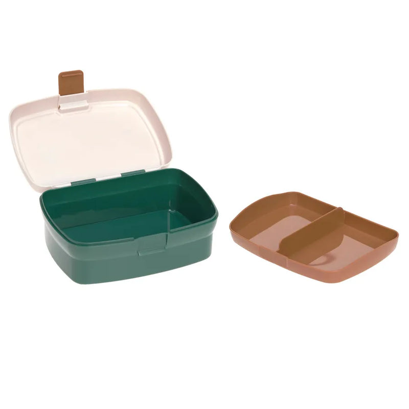 Set cutie de prânz și sticlă din tritan, little gang, milky / ocean green