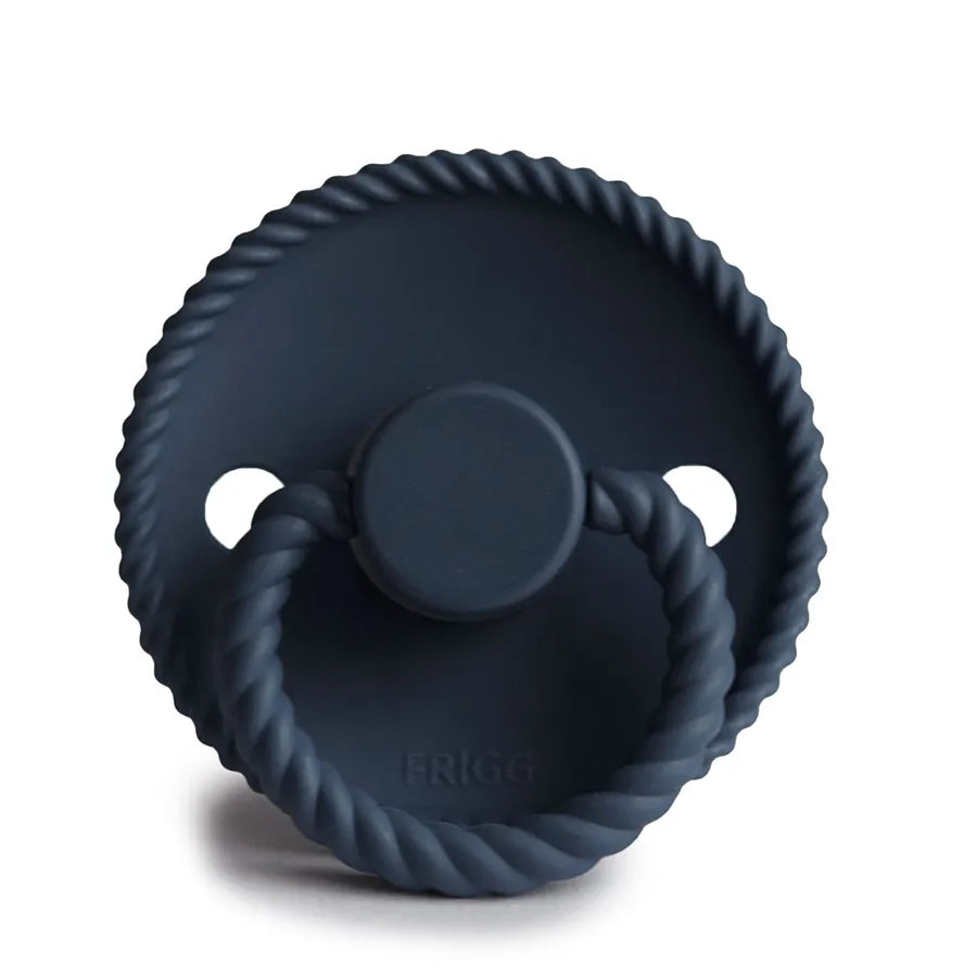 Suzetă din silicon Rope, dark navy