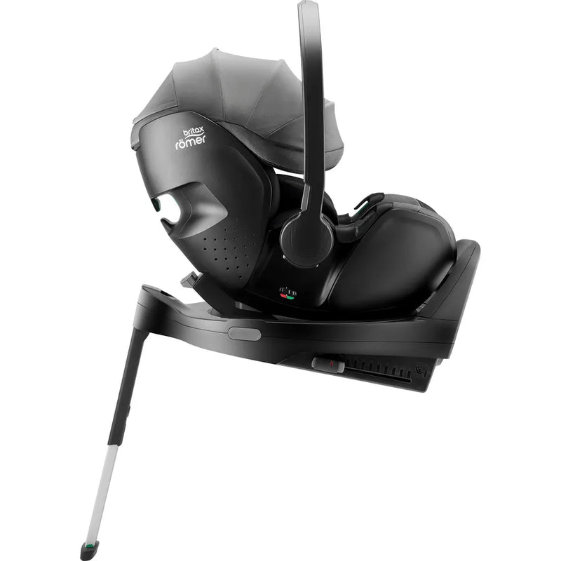 Scaun auto tip scoică pentru copii cu bază ISOFIX inclusă, Britax Römer, reclinabil, 0-15 luni, 40-85 cm, 0-13 kg, BABY-SAFE PRO, mineral grey