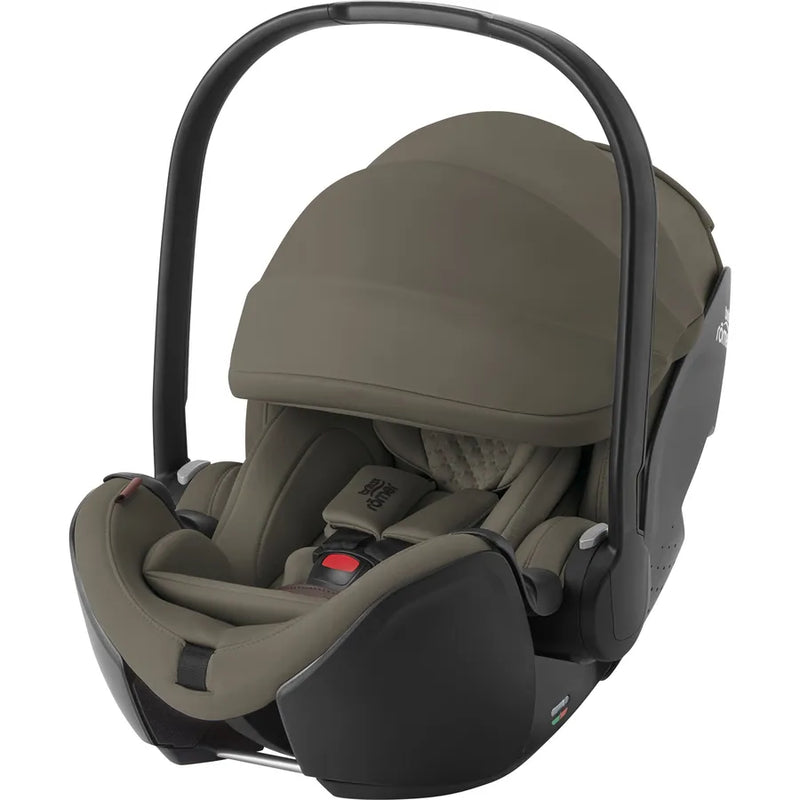 Scaun auto tip scoică pentru copii cu bază ISOFIX inclusă, Britax Römer, reclinabil, 0-15 luni, 40-85 cm, 0-13 kg, BABY-SAFE PRO, urban olive