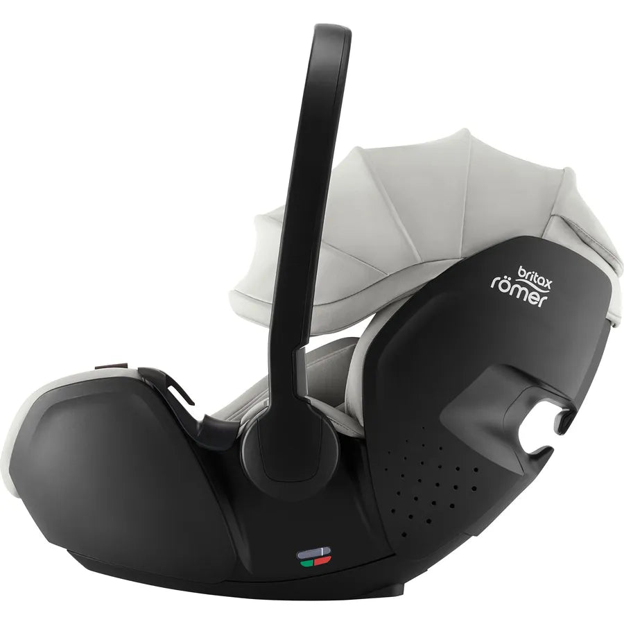 Scaun auto tip scoică pentru copii Britax Römer, reclinabil, 0-15 luni, 40-85 cm, 0-13 kg, BABY-SAFE PRO, linen grey
