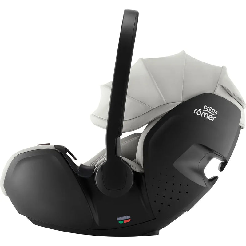Scaun auto tip scoică pentru copii Britax Römer, reclinabil, 0-15 luni, 40-85 cm, 0-13 kg, BABY-SAFE PRO, linen grey