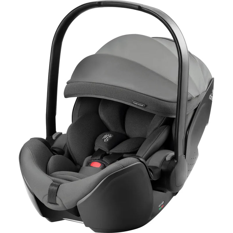 Scaun auto tip scoică pentru copii cu bază ISOFIX inclusă, Britax Römer, reclinabil, 0-15 luni, 40-85 cm, 0-13 kg, BABY-SAFE PRO, mineral grey