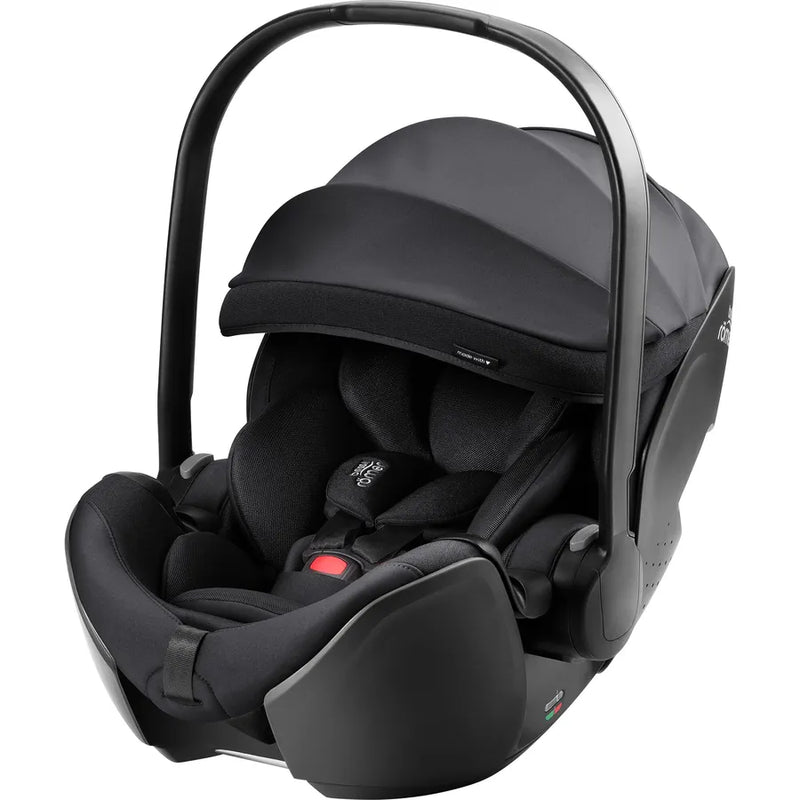 Scaun auto tip scoică pentru copii cu bază ISOFIX inclusă, Britax Römer, reclinabil, 0-15 luni, 40-85 cm, 0-13 kg, BABY-SAFE PRO, carbon black