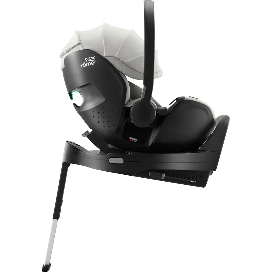 Scaun auto tip scoică pentru copii Britax Römer, reclinabil, 0-15 luni, 40-85 cm, 0-13 kg, BABY-SAFE PRO, linen grey