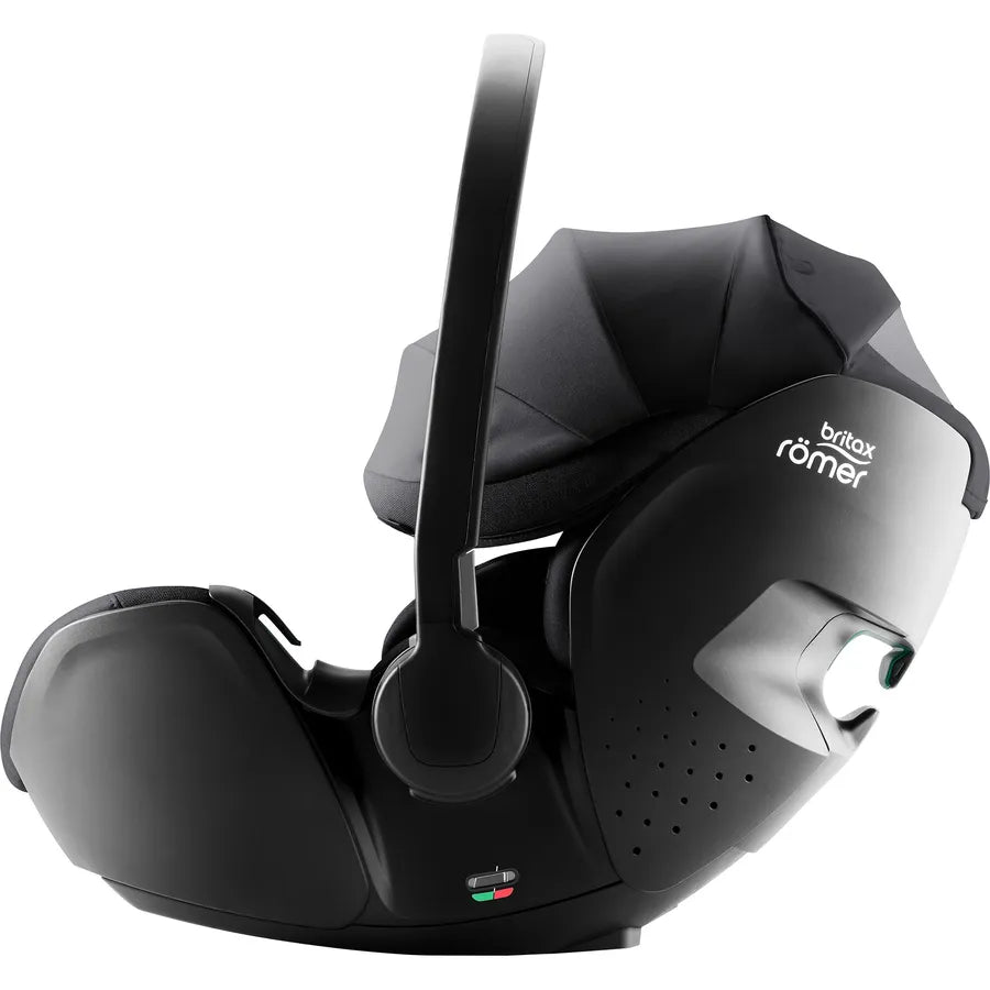Scaun auto tip scoică pentru copii cu bază ISOFIX inclusă, Britax Römer, reclinabil, 0-15 luni, 40-85 cm, 0-13 kg, BABY-SAFE PRO, carbon black