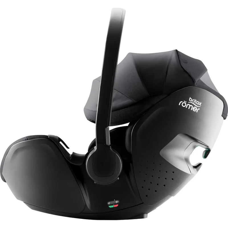 Scaun auto tip scoică pentru copii cu bază ISOFIX inclusă, Britax Römer, reclinabil, 0-15 luni, 40-85 cm, 0-13 kg, BABY-SAFE PRO, carbon black