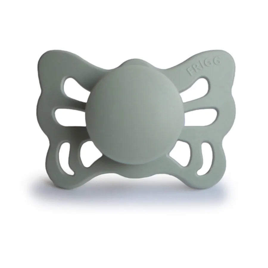 Suzetă ortodontică din silicon Butterfly, sage
