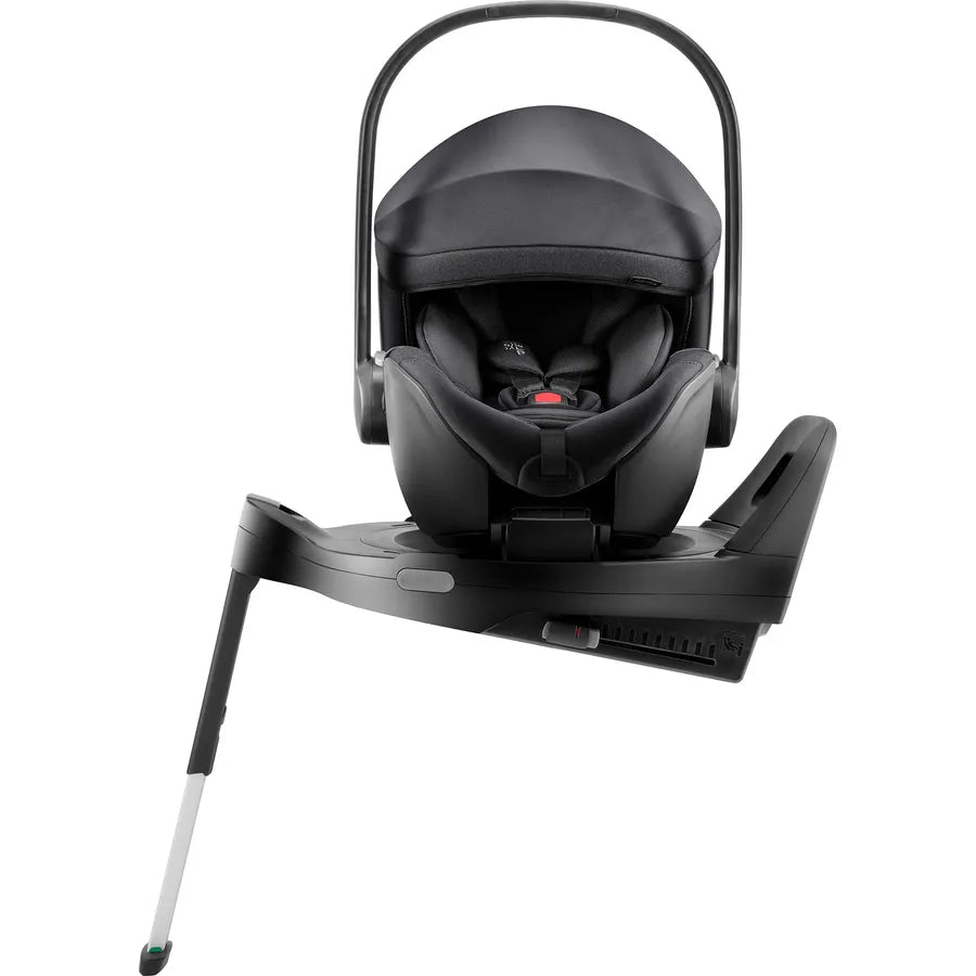 Scaun auto tip scoică pentru copii cu bază ISOFIX inclusă, Britax Römer, reclinabil, 0-15 luni, 40-85 cm, 0-13 kg, BABY-SAFE PRO, carbon black