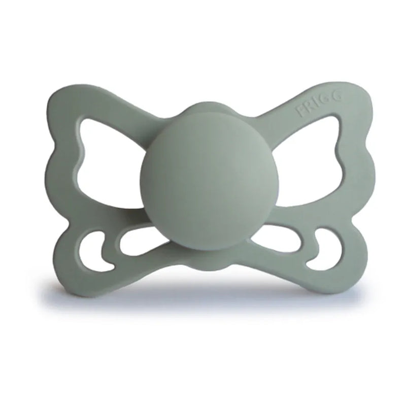 Suzetă ortodontică din silicon Butterfly, sage