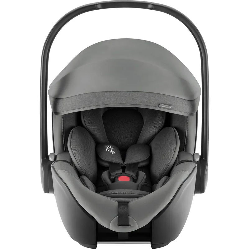 Scaun auto tip scoică pentru copii cu bază ISOFIX inclusă, Britax Römer, reclinabil, 0-15 luni, 40-85 cm, 0-13 kg, BABY-SAFE PRO, mineral grey
