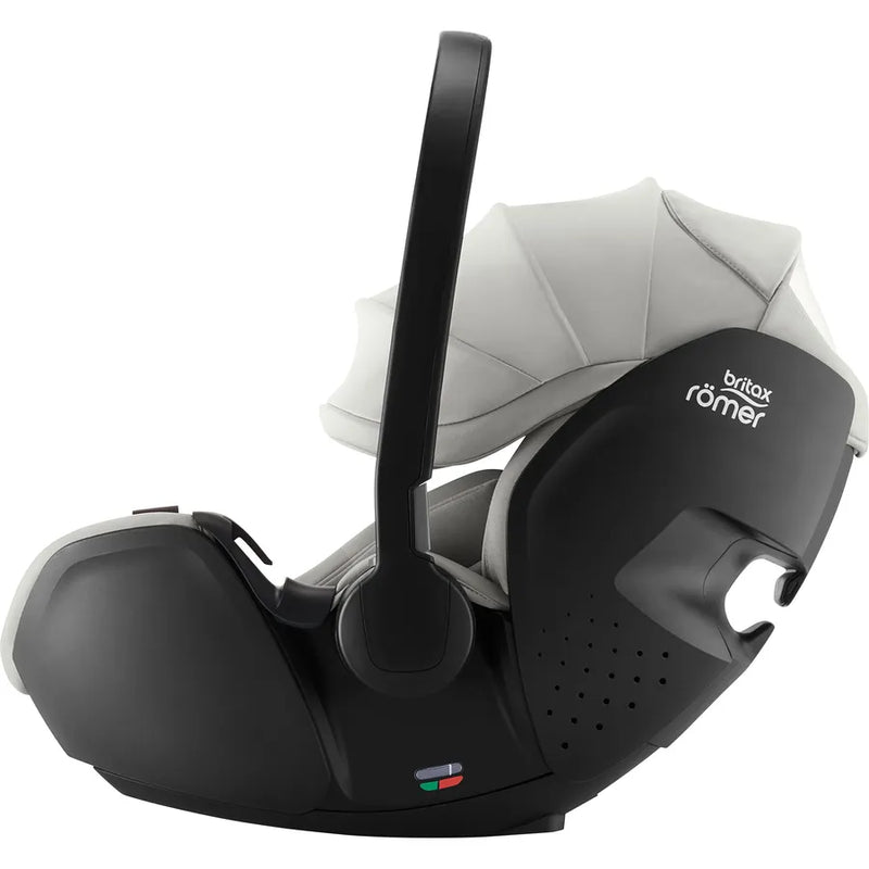 Scaun auto tip scoică pentru copii Britax Römer, reclinabil, 0-15 luni, 40-85 cm, 0-13 kg, BABY-SAFE PRO, linen grey