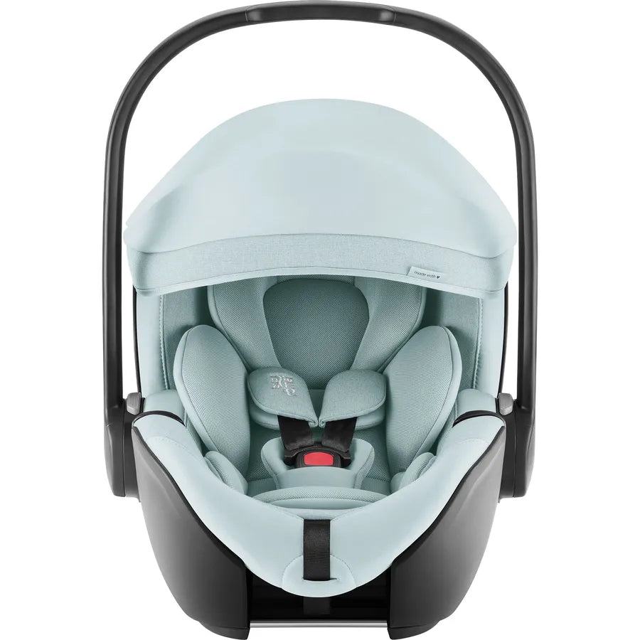 Scaun auto tip scoică pentru copii cu bază ISOFIX inclusă, Britax Römer, reclinabil, 0-15 luni, 40-85 cm, 0-13 kg, BABY-SAFE PRO, harbor blue