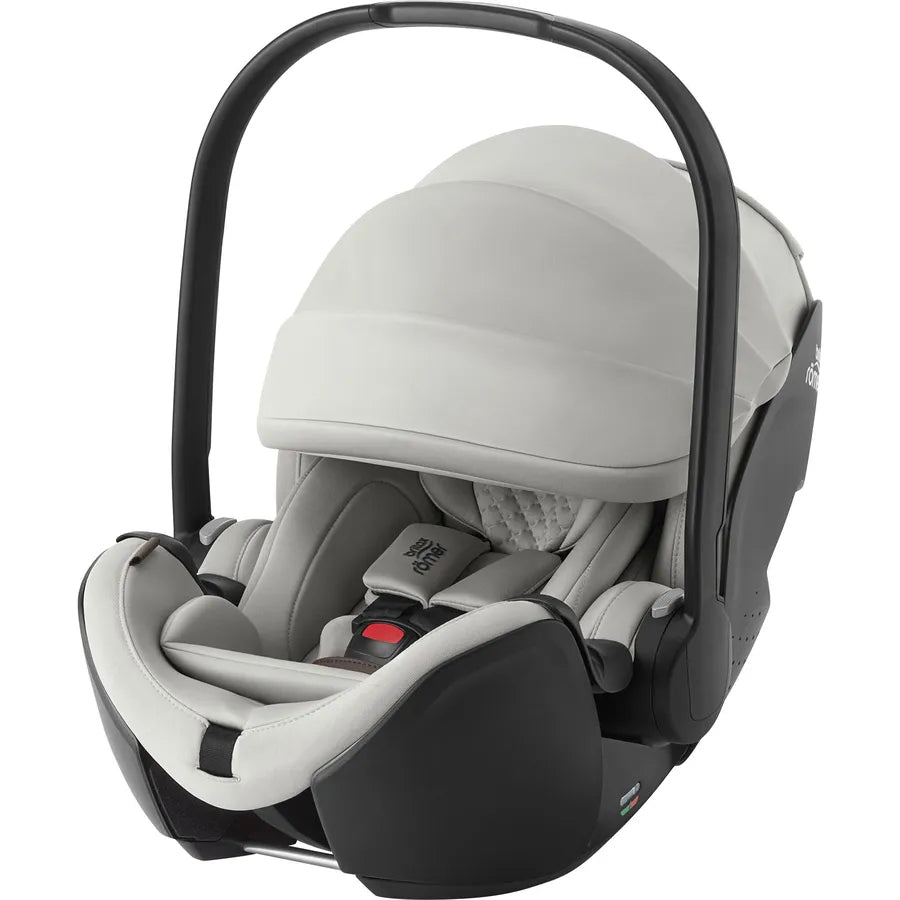 Scaun auto tip scoică pentru copii Britax Römer, reclinabil, 0-15 luni, 40-85 cm, 0-13 kg, BABY-SAFE PRO, linen grey