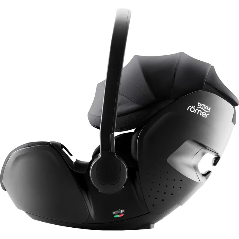Scaun auto tip scoică pentru copii cu bază ISOFIX inclusă, Britax Römer, reclinabil, 0-15 luni, 40-85 cm, 0-13 kg, BABY-SAFE PRO, carbon black