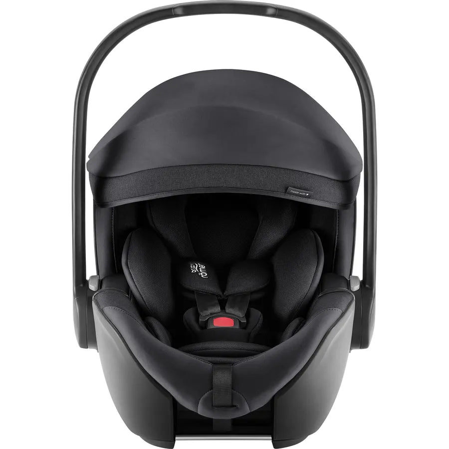 Scaun auto tip scoică pentru copii cu bază ISOFIX inclusă, Britax Römer, reclinabil, 0-15 luni, 40-85 cm, 0-13 kg, BABY-SAFE PRO, carbon black