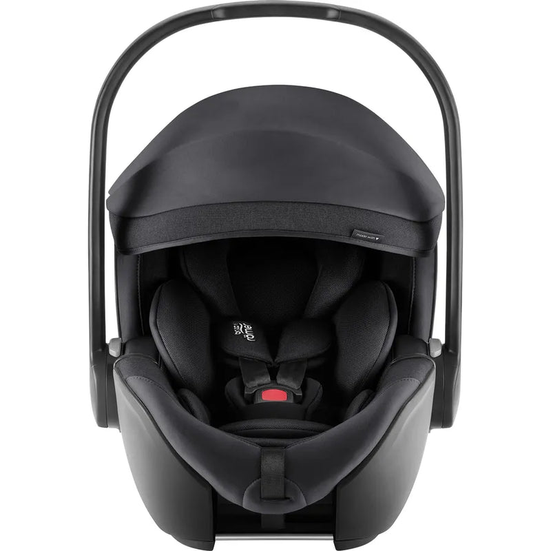 Scaun auto tip scoică pentru copii cu bază ISOFIX inclusă, Britax Römer, reclinabil, 0-15 luni, 40-85 cm, 0-13 kg, BABY-SAFE PRO, carbon black