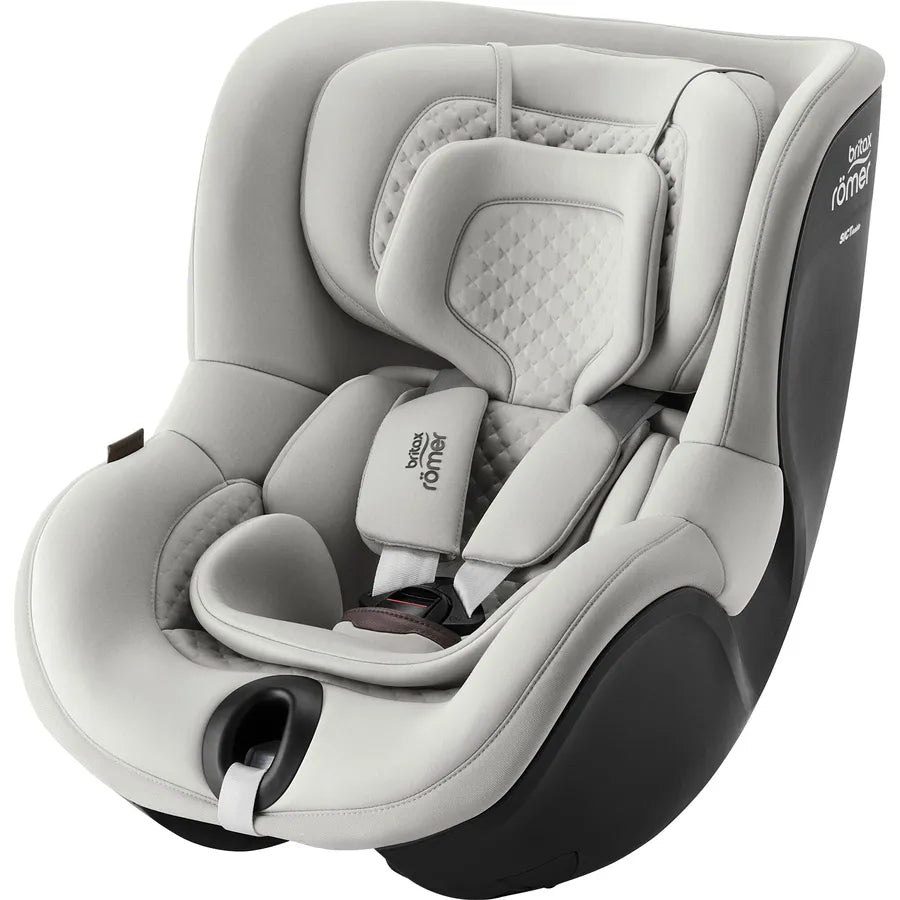 Scaun auto pentru copii Britax Römer, rotativ, fără bază ISOFIX, 3 luni-4 ani, 61-105 cm, 0-18 kg, DUALFIX 5Z, linen grey