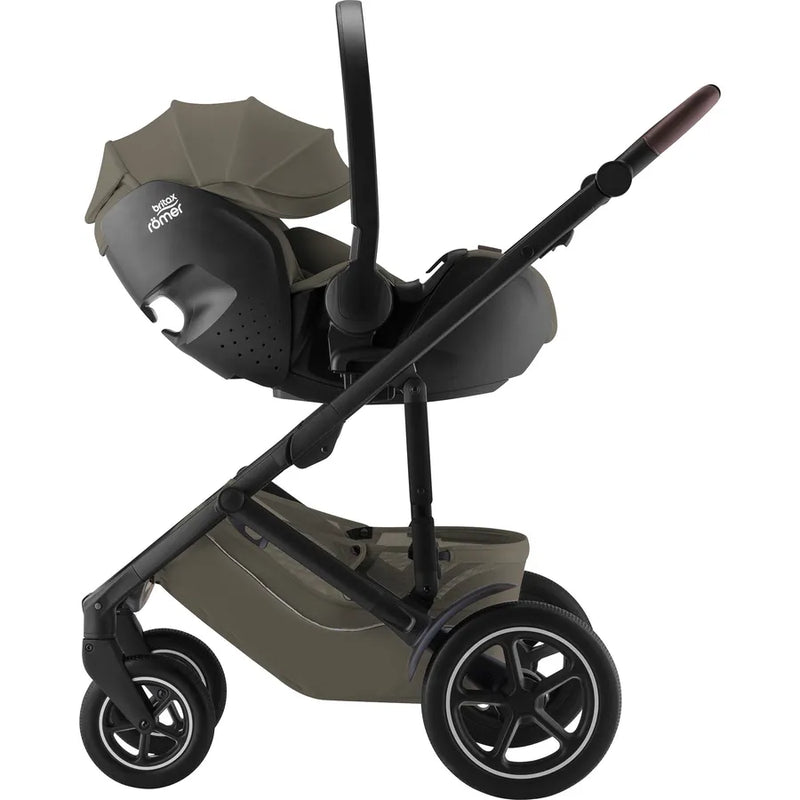 Scaun auto tip scoică pentru copii Britax Römer, reclinabil, 0-15 luni, 40-85 cm, 0-13 kg, BABY-SAFE PRO, urban olive