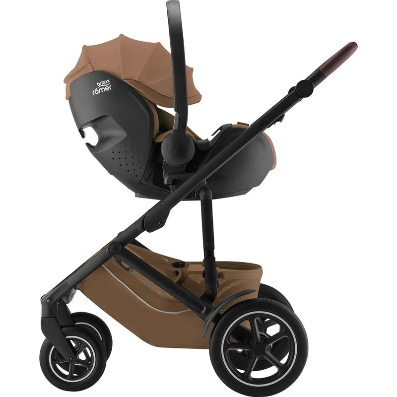 Scaun auto tip scoică pentru copii Britax Römer, reclinabil, 0-15 luni, 40-85 cm, 0-13 kg, BABY-SAFE PRO, warm caramel