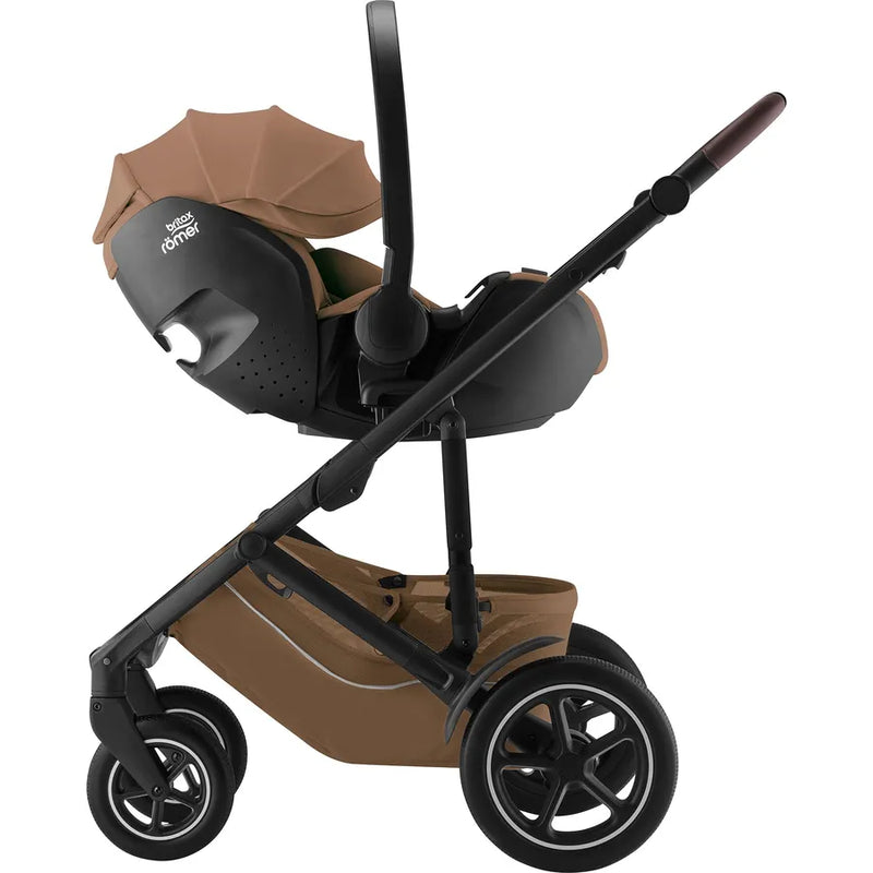 Scaun auto tip scoică pentru copii Britax Römer, reclinabil, 0-15 luni, 40-85 cm, 0-13 kg, BABY-SAFE PRO, warm caramel