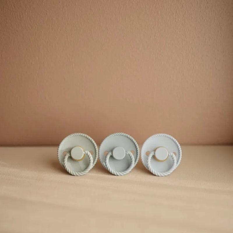 Suzetă din silicon Rope, french gray