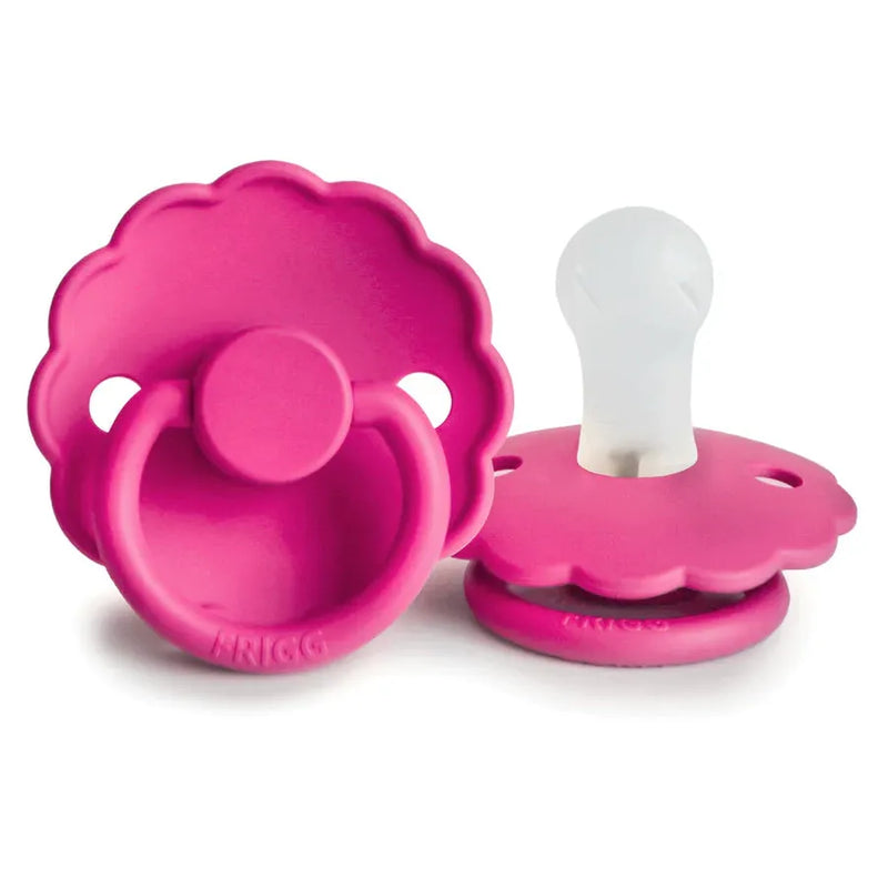 Suzetă din silicon Daisy, fuchsia