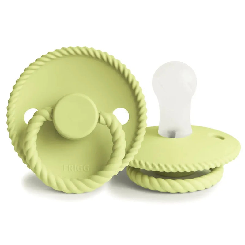 Suzetă din silicon Rope, green tea
