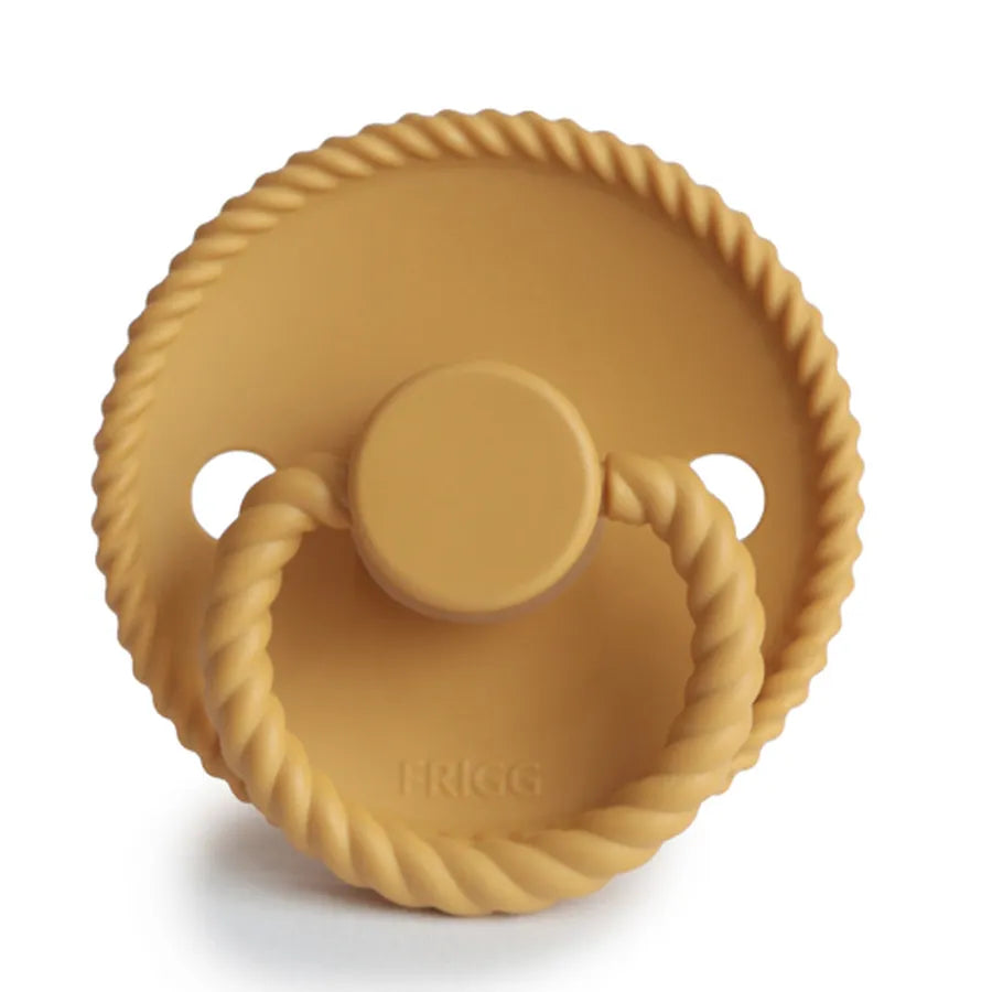 Suzetă din silicon Rope, honey gold