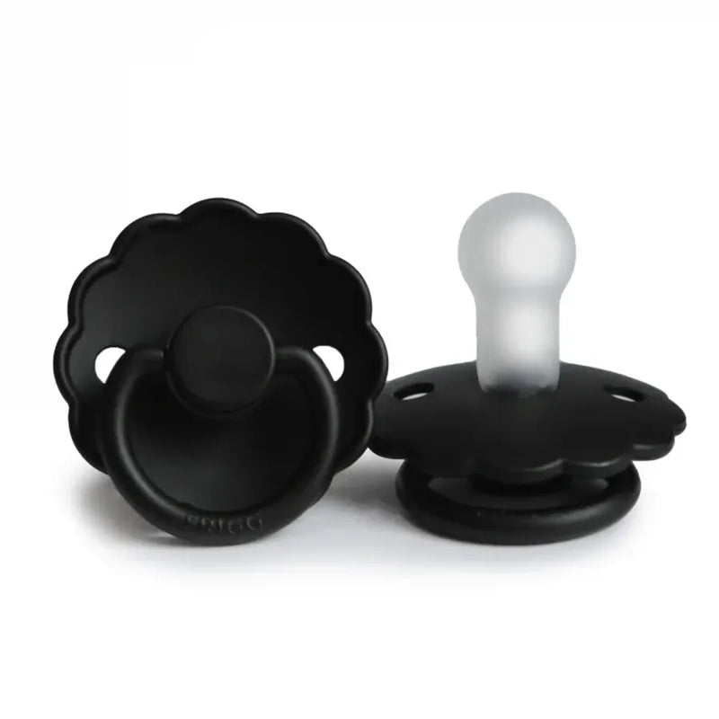 Suzetă din silicon Daisy, jet black