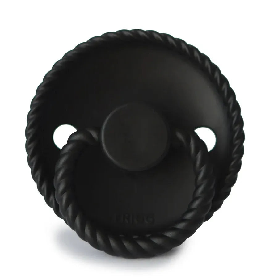 Suzetă din silicon Rope, jet black
