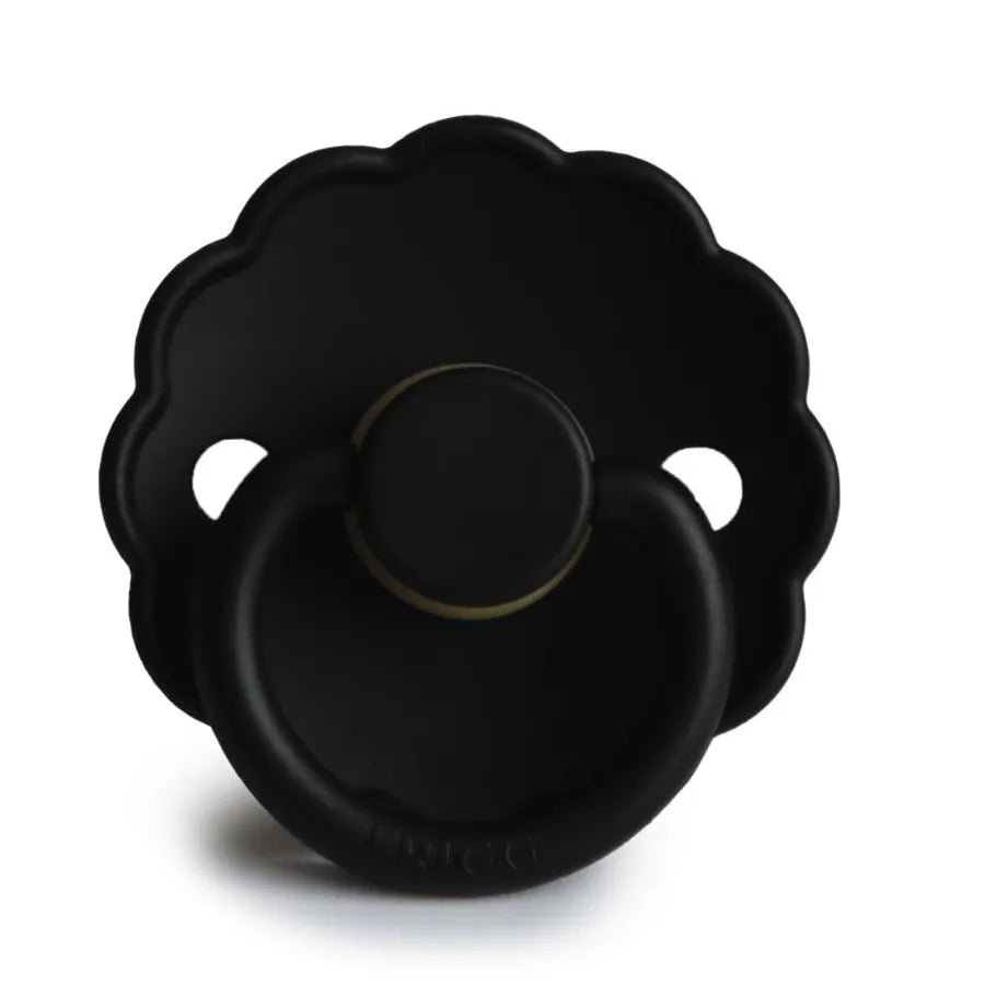 Suzetă din silicon Daisy, jet black