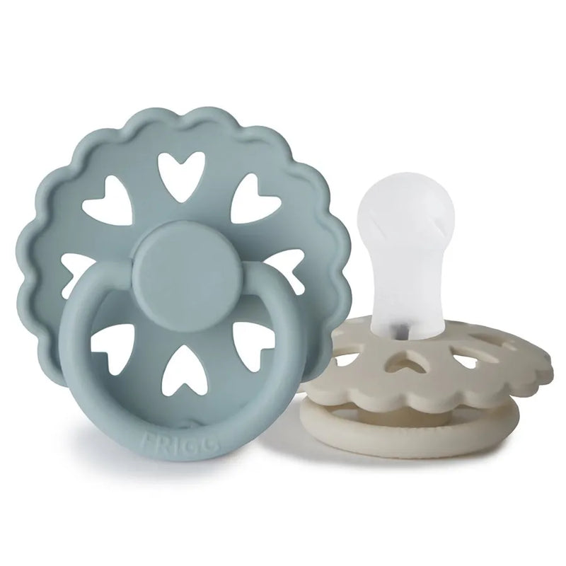 Suzete din silicon Fairytale x H.C. Andersen, set de 2 bucăți, ole lukoie/clumsy hans